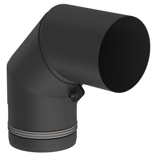 Pelletrohr Bogen 90° starr mit Revision Ø80 mm - Pellet- Line Jeremias
