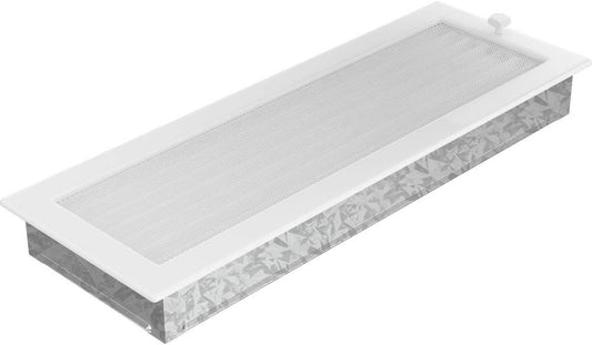 Lüftungsgitter "LOFT" in Weiß mit Lamellen 170x490