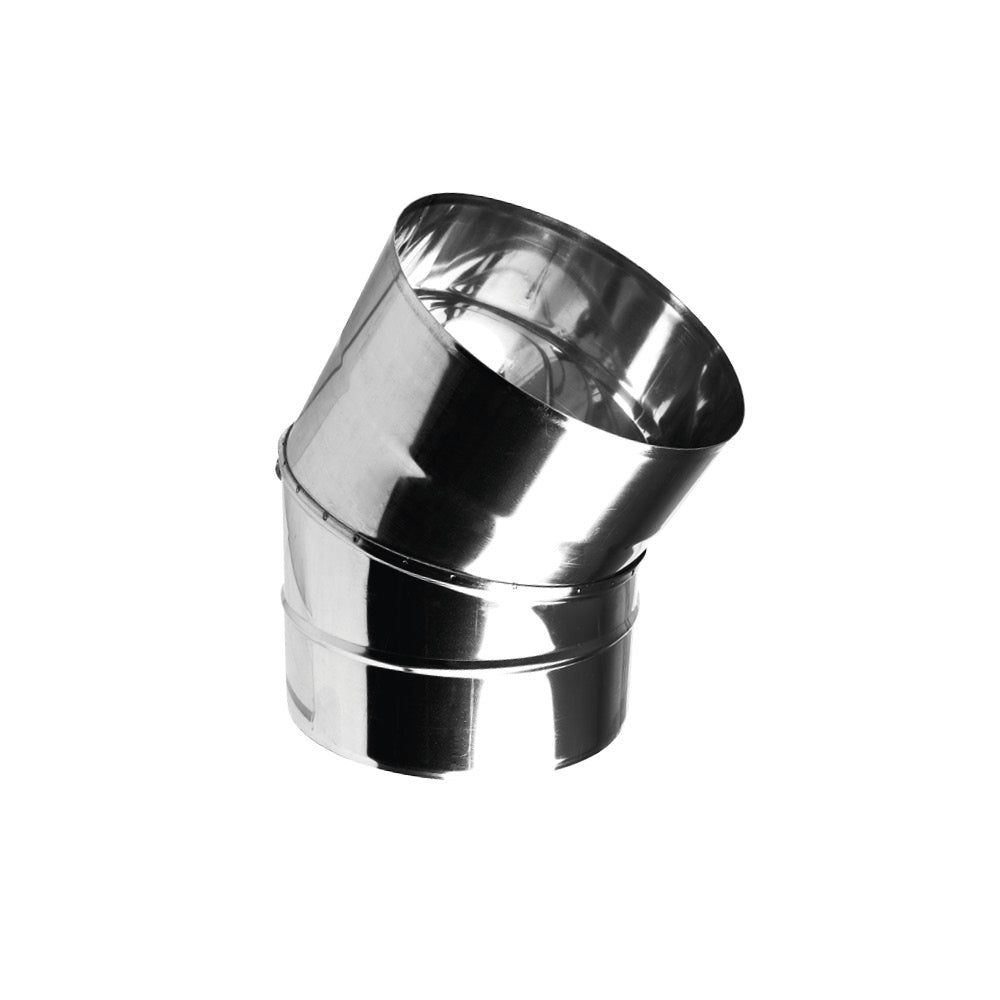 Edelstahl Bogen 45° starr Knie Einwandig - Ø120 mm - Stahlgattung Premium 1.4404 EW 0,6 mm