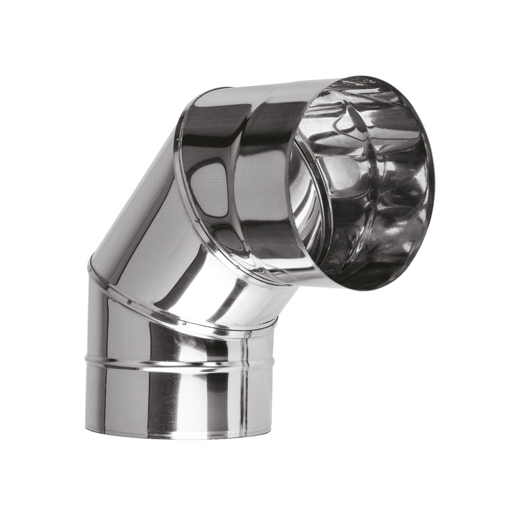 Edelstahl Bogen 90° starr Knie - Ø200 mm - Stahlgattung Premium 1.4404 EW 0,6 mm