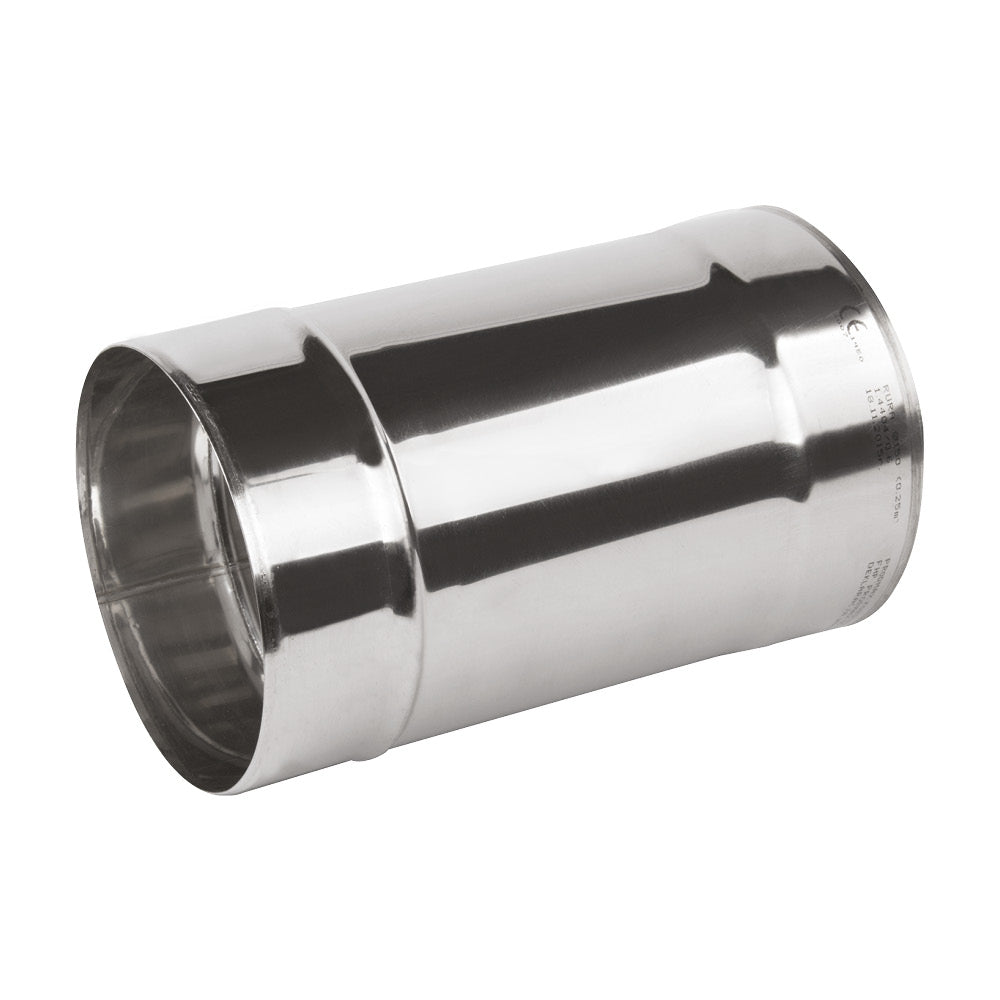 Edelstahl Kaminrohr Ø200 mm Einwandig - Länge 250 mm - Abgasrohr Premium T600 - EW 0,6 mm