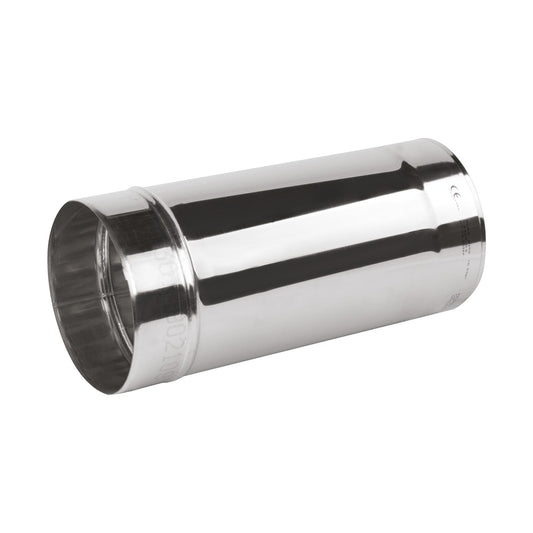 Edelstahl Kaminrohr Ø130 mm - Länge 330 mm - Abgasrohr Premium T600 - EW 0,6 mm