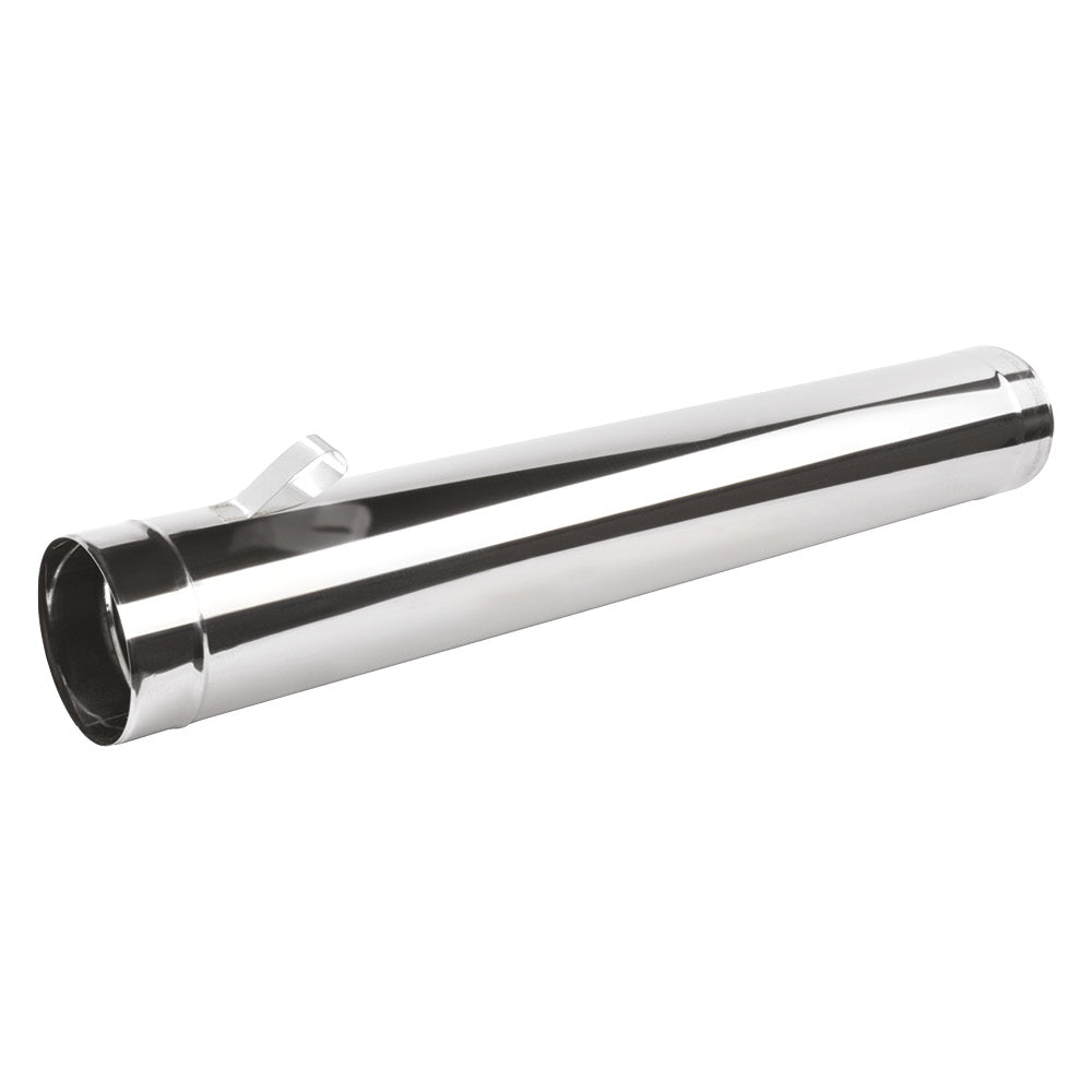 Edelstahl Kaminrohr Ø120 mm mit Ablassschlaufe - Länge 1000 mm - Abgasrohr Premium T600 - EW 0,6 mm