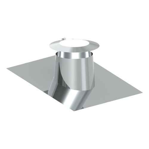 Edelstahl DW Dachdurchführung 5°- 15° mit Bleirand und Wetterkragen Ø150 mm - V2A - DW-ECO 2.0 Jeremias