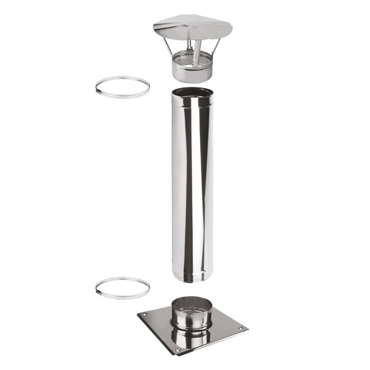 Kaminverlängerung Höhe 1 m - Schornsteinverlängerung Einwandig EW Ø120 mm - Premium 0,6 mm