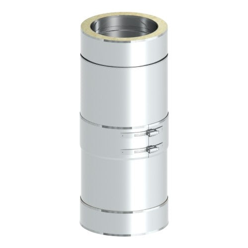 Edelstahlschornstein Schiebeelement für Verbindungsleitung Lange 320- 460 mm Ø180 mm - V2A - DW-ECO 2.0 Jeremias