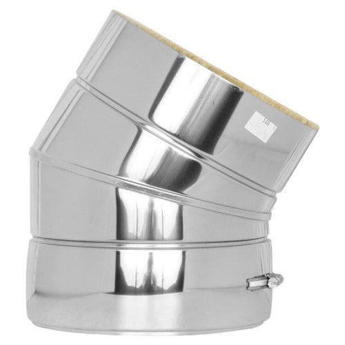 Edelstahlschornstein Bogen 30° starr Ø150 mm - V2A - DW-ECO 2.0 Jeremias