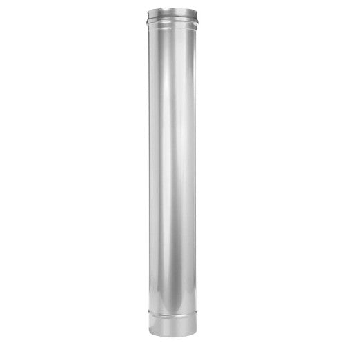 Edelstahl Kaminrohr Ø130 mm - Länge 1000 mm - 0,6 mm - V4A, V2A - Abgasrohr Sanierung - Made in Germany