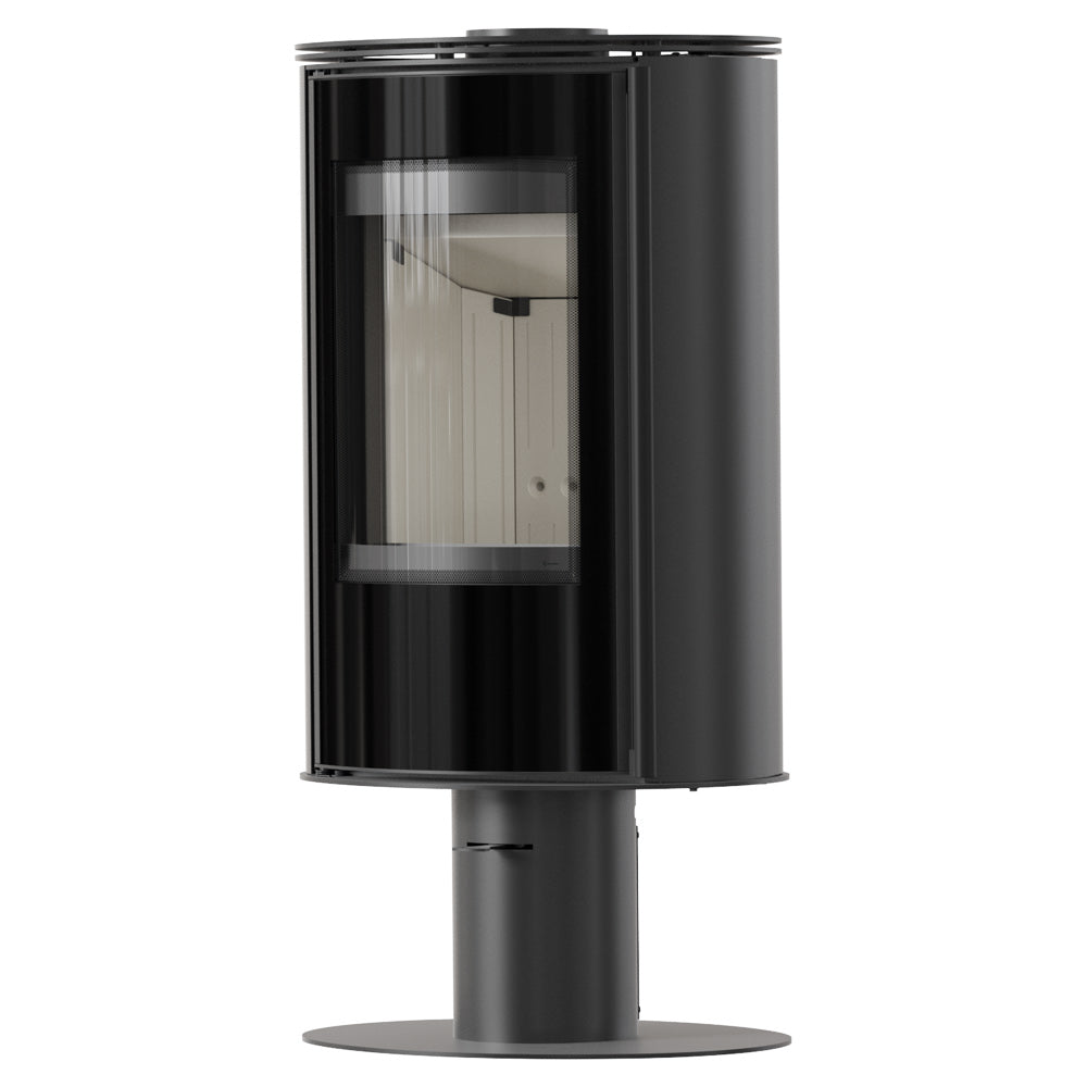 Kratki Kaminofen Erik mit Sockel PRO Links 5,5 kW Ø150 BImSchV Stufe 2 Holzofen