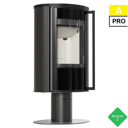 Kratki Kaminofen Erik mit Sockel PRO Links 5,5 kW Ø150 BImSchV Stufe 2 Holzofen