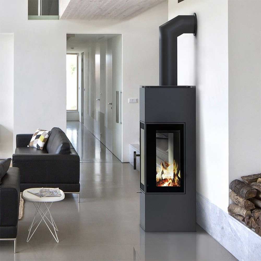 Kratki Kaminofen Thor View 3-seitig Rechts 8 kW Ø150 BImSchV Stufe 2 Holzofen
