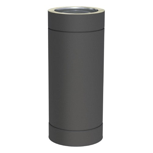 Edelstahlschornstein Doppelwandig Rohr Schwarz Länge 500 mm Schwarz Ø130 mm - V2A - Jeremias DW-Black