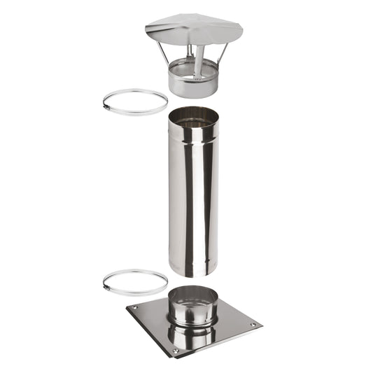 Kaminverlängerung - 0,5 m - Schornsteinerhöhung Einwandig EW Ø120 mm - Premium 0,6 mm