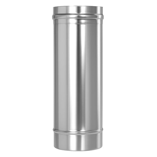 Edelstahl Kaminrohr Ø130 mm - Länge 500 mm - 0,6 mm - V4A, V2A - Abgasrohr Sanierung EW-FU Jeremias